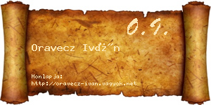 Oravecz Iván névjegykártya